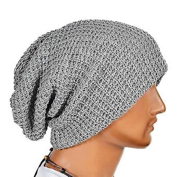 Mænd Strikket Slouch Beanie Hat Skull Baggy Vinter Varmt Oversize Skateboard Cap Style9