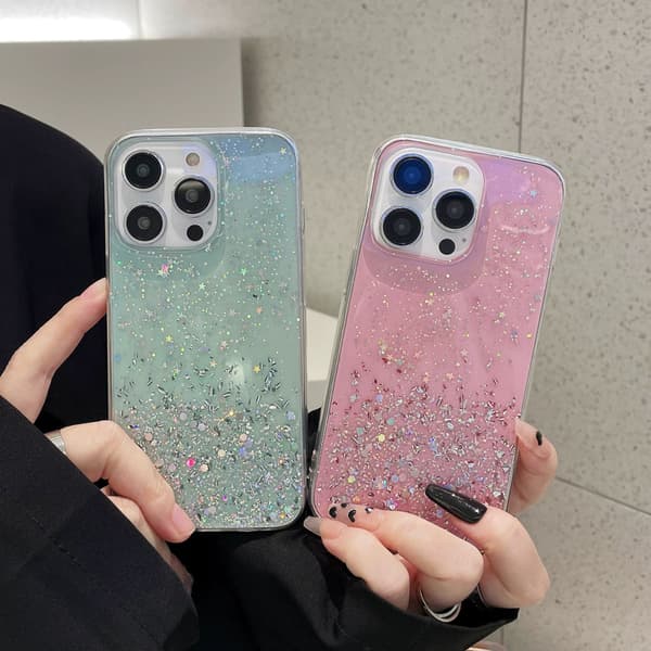 Glittertelefondeksel til Samsung S26 - rosa