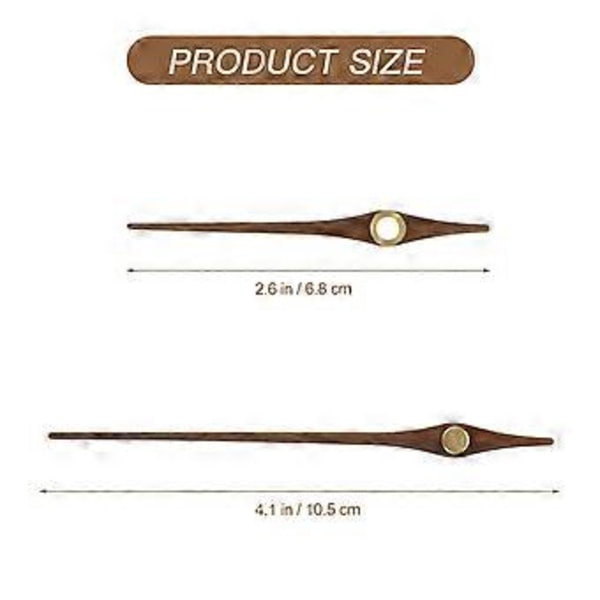 5 Set Trä DIY Klockvisare Platt Ersättning Klockrörelse Del Klockhand
