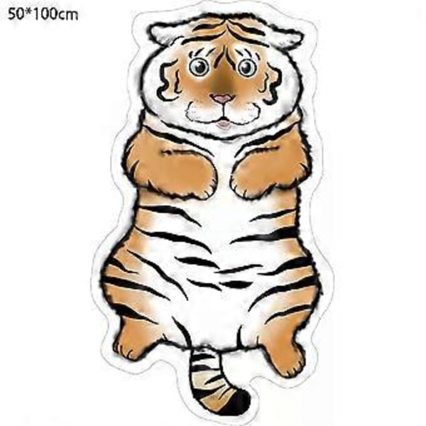 Tiger-mönstrad matta djurmönster liten matta imitation kohudläder (Jujube)