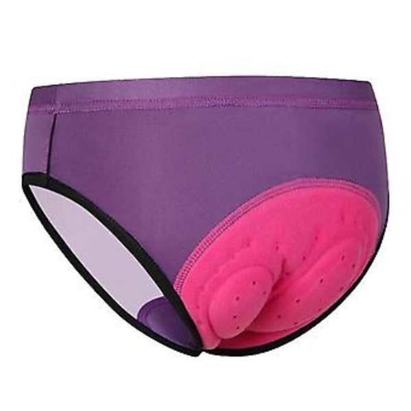 Dame 4D Polstrede Sykkeltruser Sykkelshorts Sykkeltruser for Dame -GSL XL Lilla