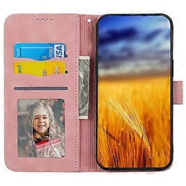 DIERFENG DF-03 för Oppo A78 5G Läder Telefonfodral Linjer Präglat Skal med Ställ Plånbok (Stil B)