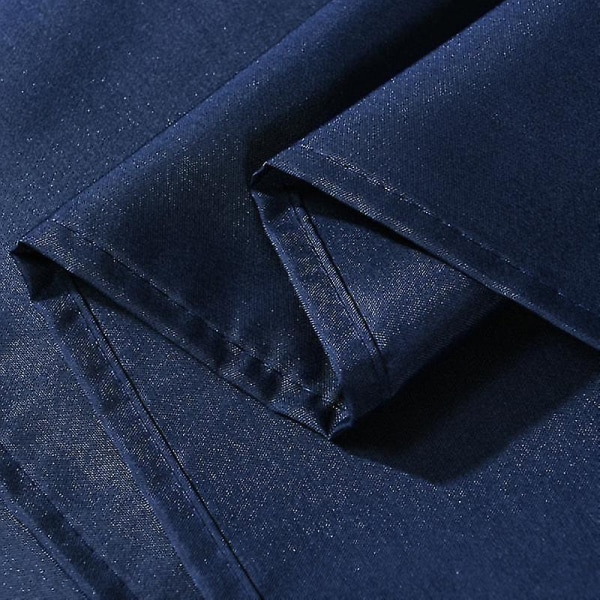 Soft Microfiber Fabric Shower Liner Or Curtain, Hotel Quality, Machine Washable, Water Repellent, Navy Blue 260x200cm