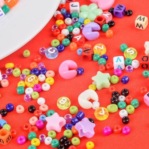DIY Smykkesæt til Børn Tidlig Læring Alfabet Perler