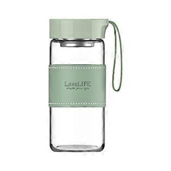 Vandflasker Te-flaske 47 cl Holdbar drikkeflaske med te-si med ærme til sport, backpacking, fitness, festgave (grøn)