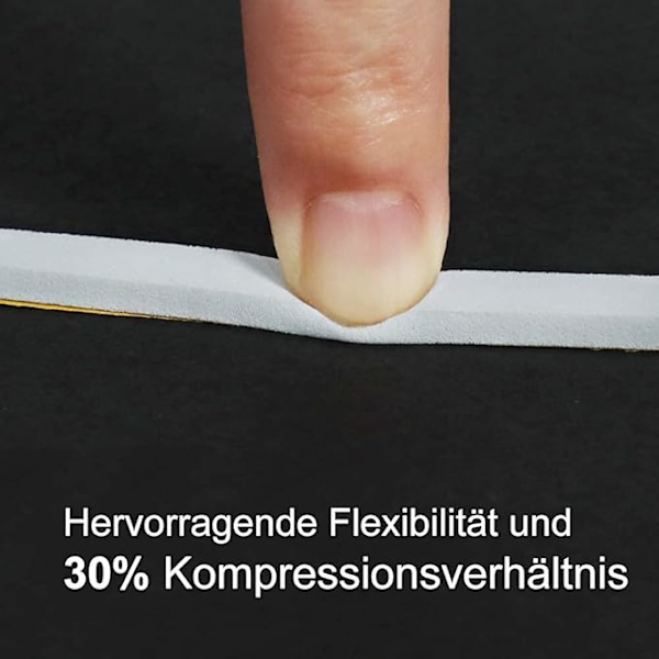 Fönsterisoleringstätning, 6 mm (B) x 3 mm (H) x 15 m (L) självhäftande skumtätning, fönster