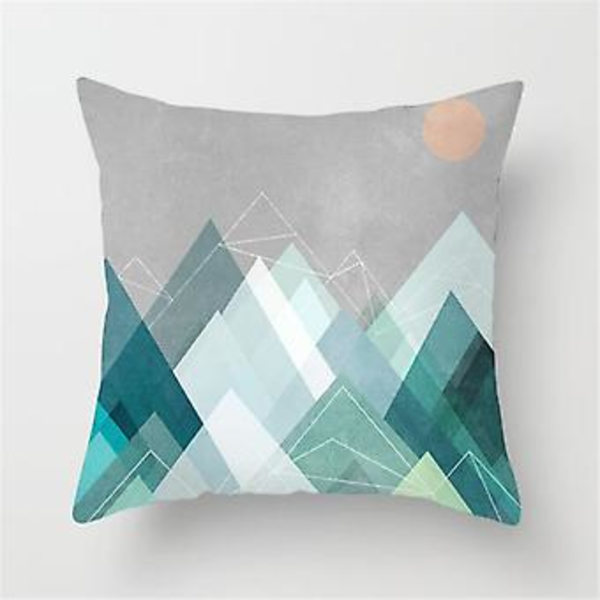 Tyynynpäällinen Sohvan Heittotyynyn Päällinen Boheemi Välimeren Tyylissä Sarja Koristeellinen 18 tuumaa (M Teal Blue Grey)