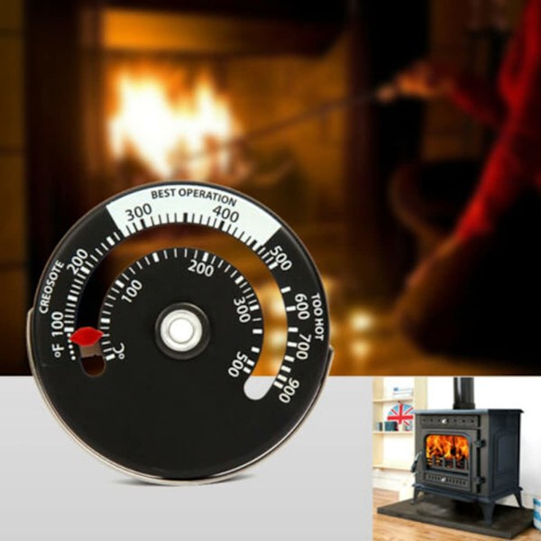 Magnetisk Spis Termometer Eldstad Rör Termometer för Runda