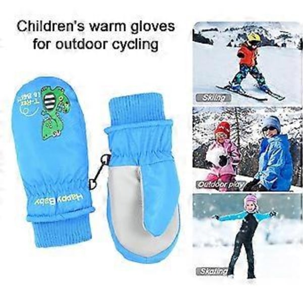 Vattentäta vintervantar för småbarn pojke skidhandskar varma fleece snövantar