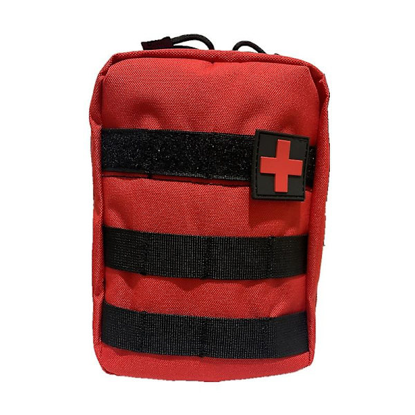 Medicinsk midjeväska Första hjälpen-kit Väska Överlevnadspaket Kompakt Militär Utility Utomhus Nödläges (tom) Röd