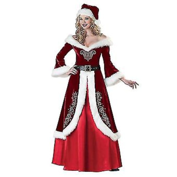Tomtesuit Juldräkt Vuxen Tomte Kostym Z (2XL Kvinna)