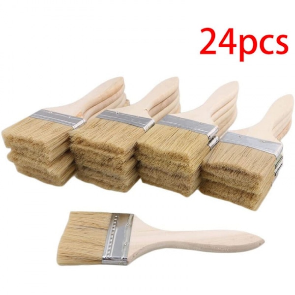 24 stk 70 mm maling og lakk pensel perfekt for vegg og tre