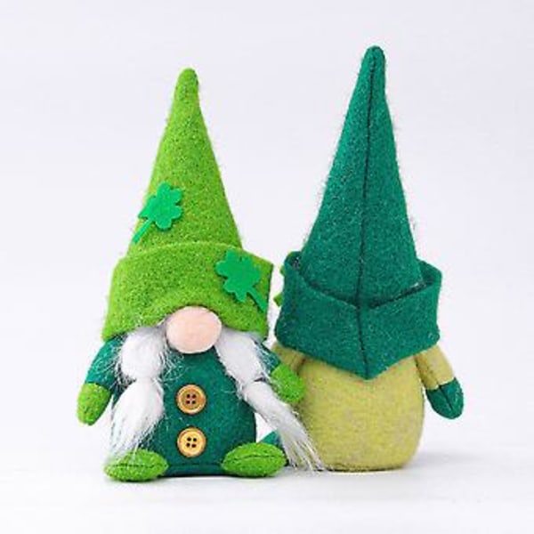 Tomtedocka för St. Patricks Day, Plysch Leprechaun, Irländsk Elf, Grön Shamrock, Dekoration för Hemmet, Bordsprydnad (Manlig)
