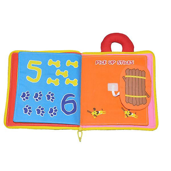 Mjuk babybok i tyg, tidig inlärningspresent