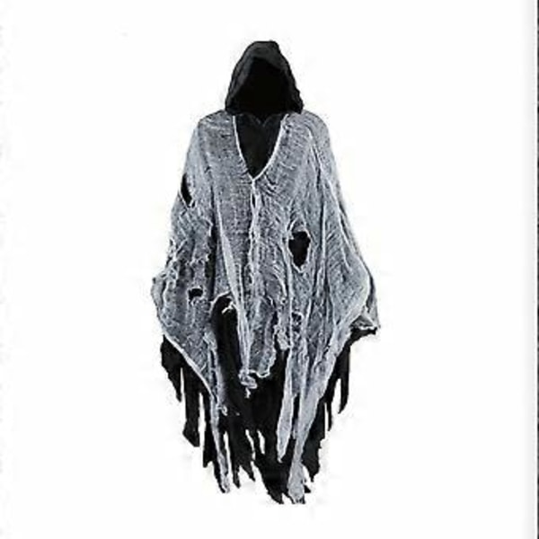 Halloweenkappa Skelettkläder, Mask, Spökhus, Hemligheternas kammare, Utklädningszombies, Kostymrekvisita (grå)