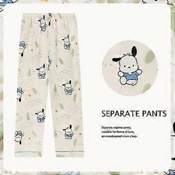 Anime Sanrio -pyjamahousut, piirrettyjä housuja, pitkät pariskunnille, mukavat löysät kotihousut, ohuet pyjamahousut (XL 3)