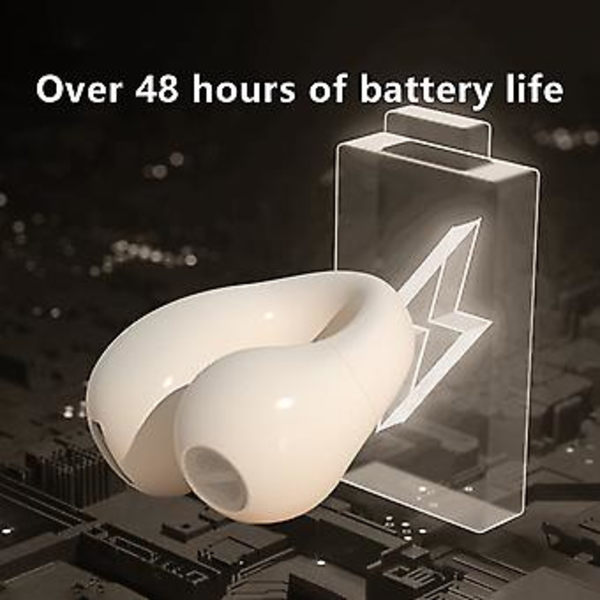 Åbne Ørehovedtelefoner 2023 Version Atmosfærisk Ledning Hovedtelefoner Bluetooth 5.3 Accuse Kontrol Trådløse Ørepropper Dobbelt 16.2mm Drivere Dyb Bas Beige