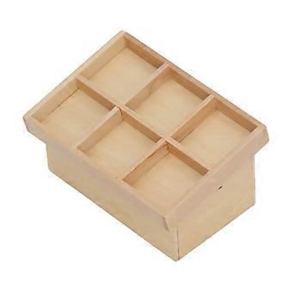 Dockhus Grönsaks- och Fruktstånd Exklusiv Mini Grönsaks- och Fruktställ Modell för 1/12 Miniatyr Dockhus (Trä)