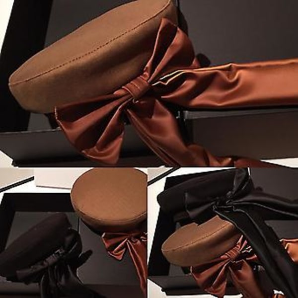 Damer Vinter Beret Hat Bomuld Beanie Hat Franske Beretter Varme & Komfortable (Sort)