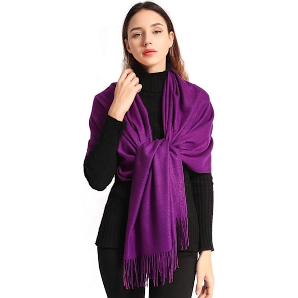 Pashmina-sjal för kvinnor, vinteraccessoar, bröllopsgäst, fest, mjuk och tjock, 200 x 70cm