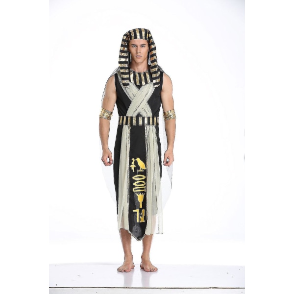 Egyptisk farao Cleopatra grekisk gudinna kostym Cosplay scen Opera performance kostym Halloween påsk XL Man