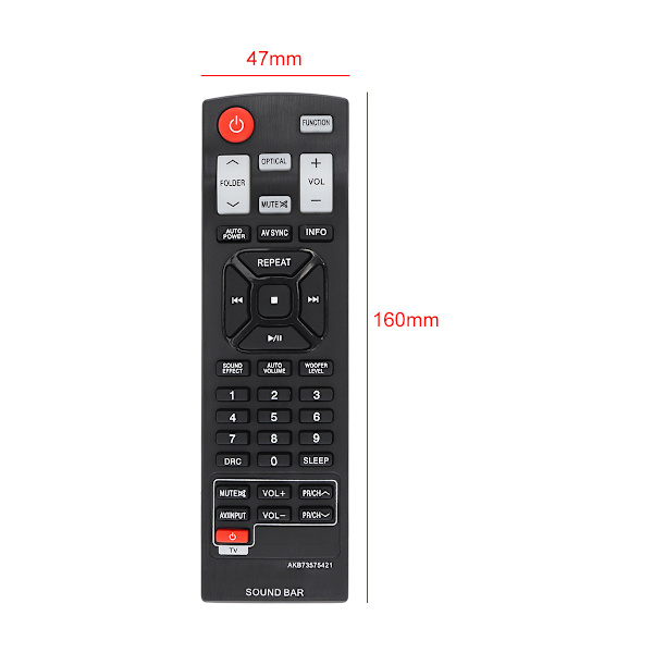 Passar till LG ljudfjärrkontroll AKB73575421 SOUNDBAR NB3530A