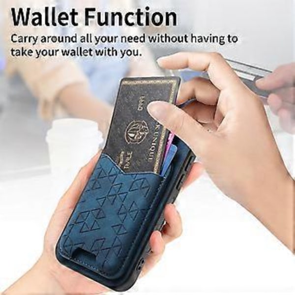 Til Samsung Galaxy 54 5G Etui med Præget Mønster Kortholder Støttefod Læder Bagside Cover (Style E)