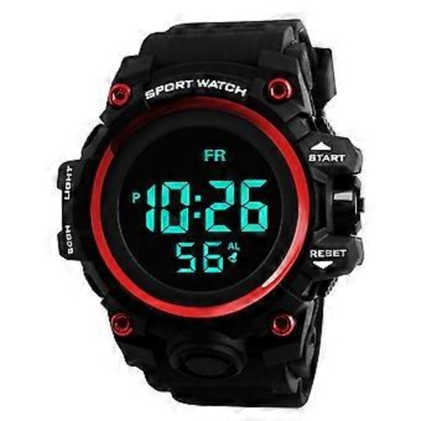 Elegant Herre Digital LED Analog Kvarts Alarm Dato Sports Armbåndsur - Vær en Modeikon!