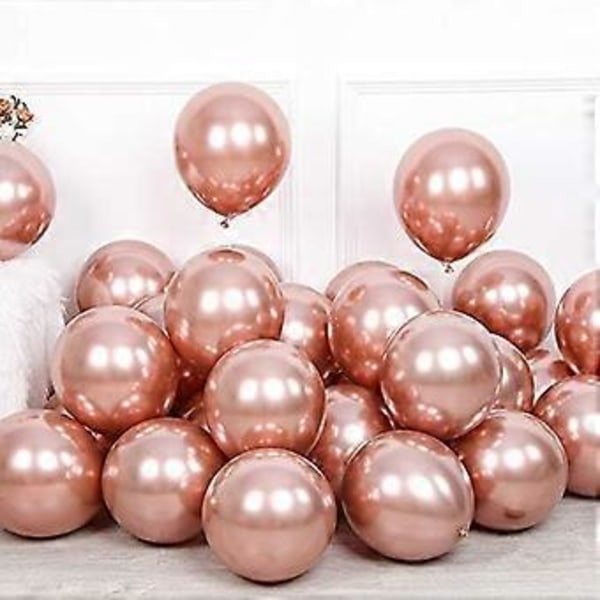 96 stk Macaron Orange Ballon Girland Bue Kit Metallic Chrome Balloner med 4D Globos og Rosenguld Konfetti Latex Ballon Bryllup