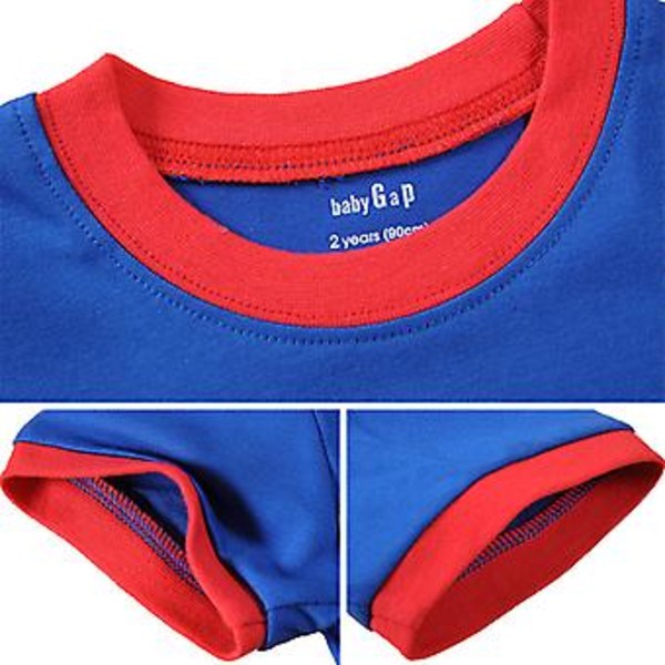 Barn Gutter Spiderman Sommer Pyjamas Outfit Korte Ermer T-skjorte Topper Shorts Sett Sleepwear (2-3 År)