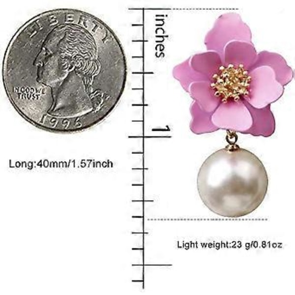 Heyone 2 Par Chic Boho Matta Blomma Statement Örhängen Set med Guld Blomma Knopp för Kvinnor Syster Mamma Älskare och Vänner (248 )