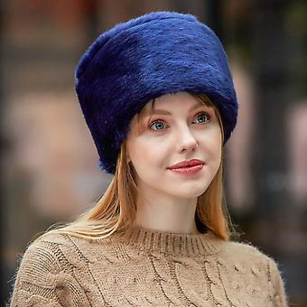 Vintervarm Pludset Hat Til Rejser, Dating, Bryllup Plus Fløjl Tyk Koldbeskyttende Hat Sort  Stil I