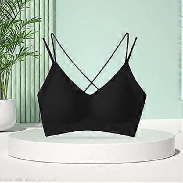 Naisten rintaliivit Jelly Strip -tukipaita Rintaliivit Alusvaatteet Push up -rintaliivit Pehmustetut Braletit (L Musta)
