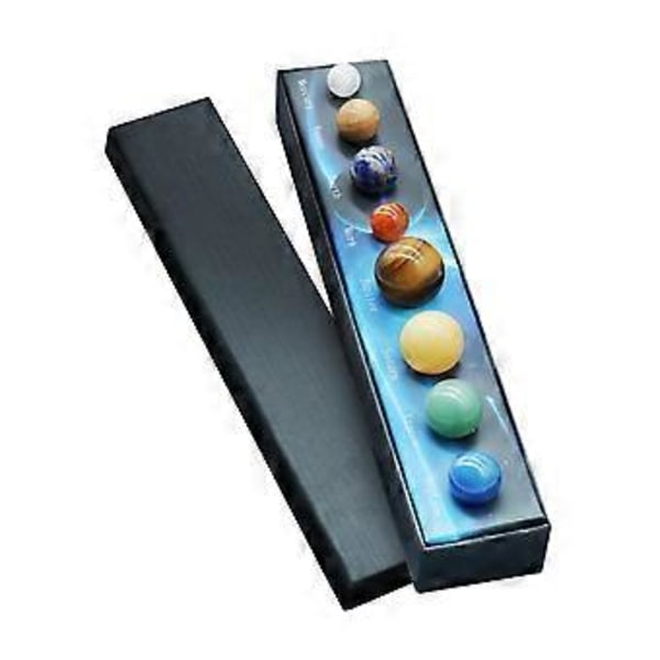 Otte Planeter Sten Solsystem Planet til Mænd Kvinder Kreativ Gave Ydre Rum Planeter Kugler Bold til Hjem Bordplade Dekoration (indpakket)
