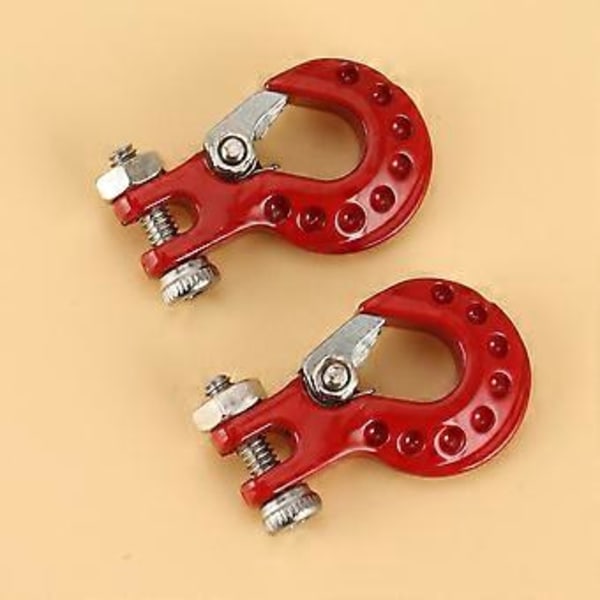 2 kpl Metallinen perävaunun koukku vinssin koukun koristelu 1/10 RC Crawler Car Axial SCX10 TRX4 D90 -päivitysosille, 1