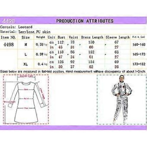 Kvinder Astronaut Rumdragt Kostume, Klassisk Astronaut Kostume til Kvinder - Kvindelig Astronaut (XL)