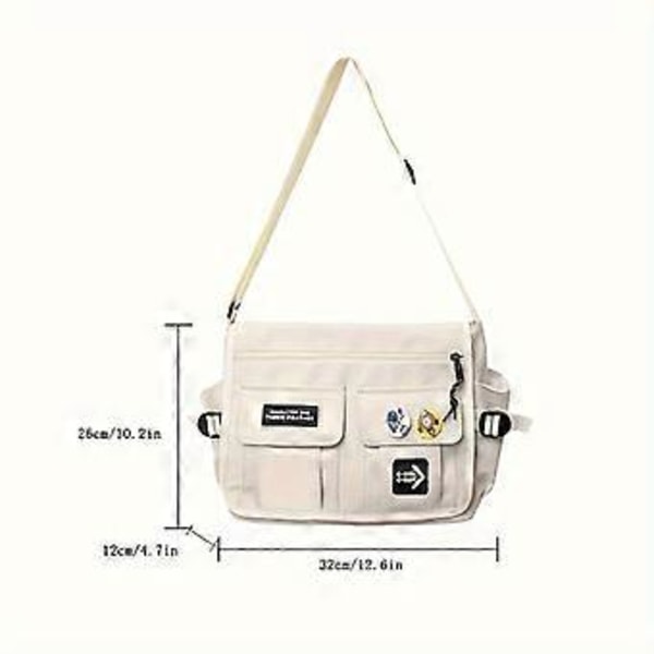 Multifunktionell axelväska för män stor kapacitet crossbody-väska för kvinnor trendig väska (blå)