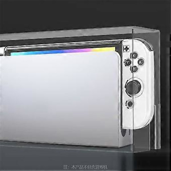 Displaybox Dammskydd för Switch NS Spelkonsol Dockningsstation Skyddsfodral Akryl Hårda Skydd