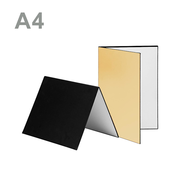A3/a4 Fotografi Kartong Fällbar Reflektor Diffusor Kartong För Still Life Produkt Mat Fotografering（A4 guld）