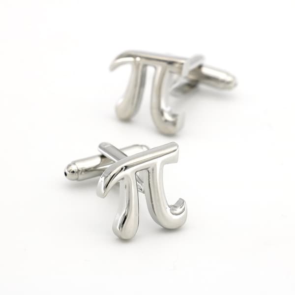 Pi 3.14 matematikk mansjettknapper med presentasjonseske