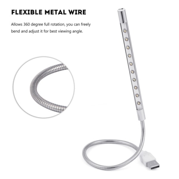 Bärbar, snygg USB 10 st små glödlampor LED-lampa med hög b