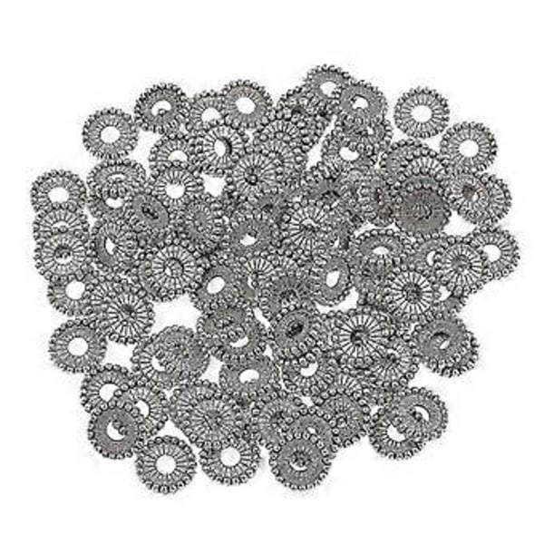 2x 100 stycken Metallpärlor Boll Distanspärlor Pärlor Distanspärlor