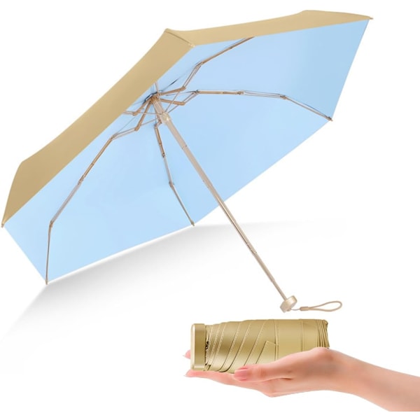 (160×60×40) Mini reseparaply för handväska - Liten kompakt UV-paraply UV-blocker - Lätt bärbar paraply för sol