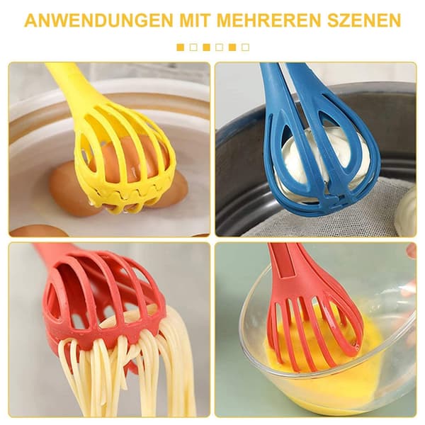 3-pack vispmatstänger och äggvisp, spaghettitång