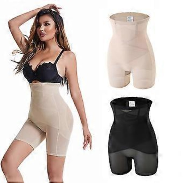 Formkläder för kvinnor, Magkontroll, Högmidjade Body Shaper Shorts, Butt Lifting Underkläder, Lårformare, Formkläder, Livstycke (S Svart)