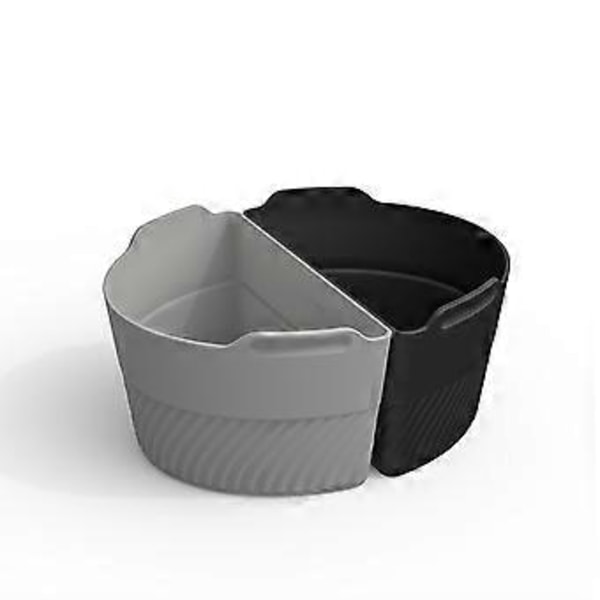 Non-stick gryde med nem rengøring silikone indvendig foring (grå sort)