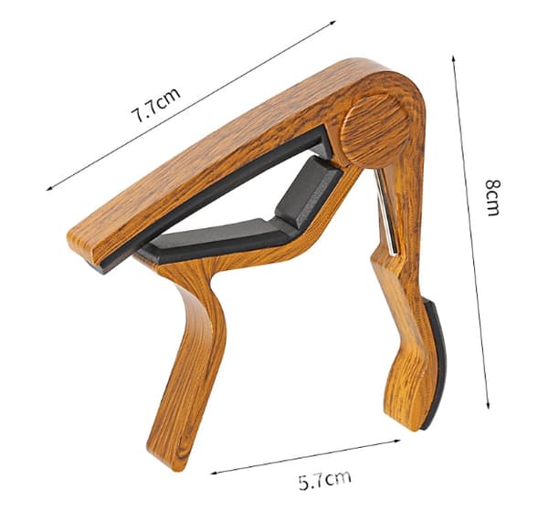 Gitarcapoer for akustiske, elektriske og ukulele-gitarer Light Woodgrain