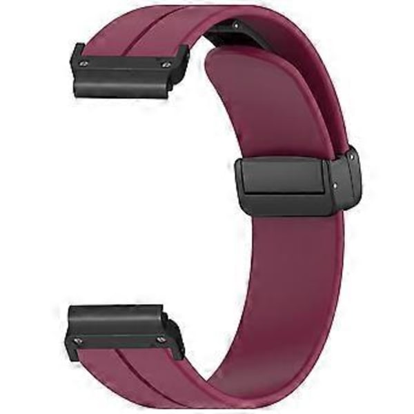 Til Garmin Fenix 7/6/5 22mm håndledsrem fleksibel silikone urrem med magnetisk spænde (Style G)
