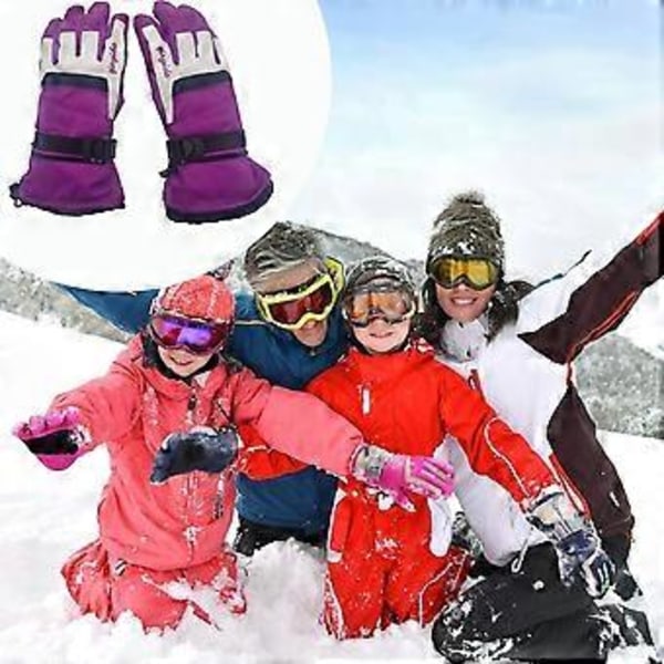 Tjocka Varma Handskar Vinter Skidhandskar Damvantar (Form2)