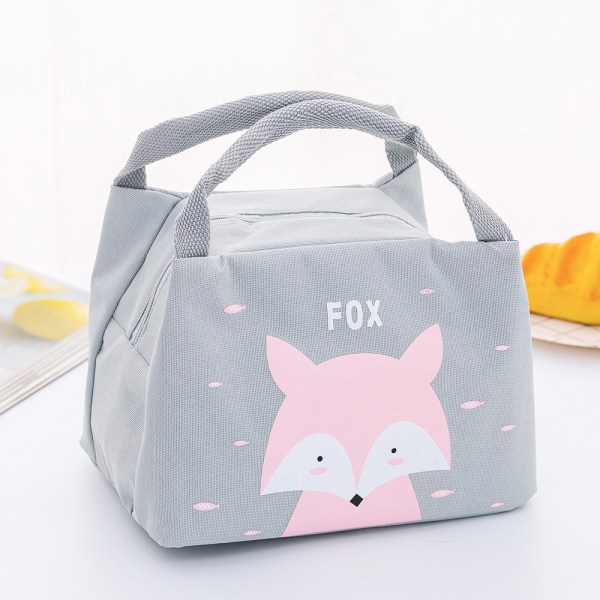 Hvit - Little Fox Mini Cooler Lunsjpose, Liten Kjølepose, Kul